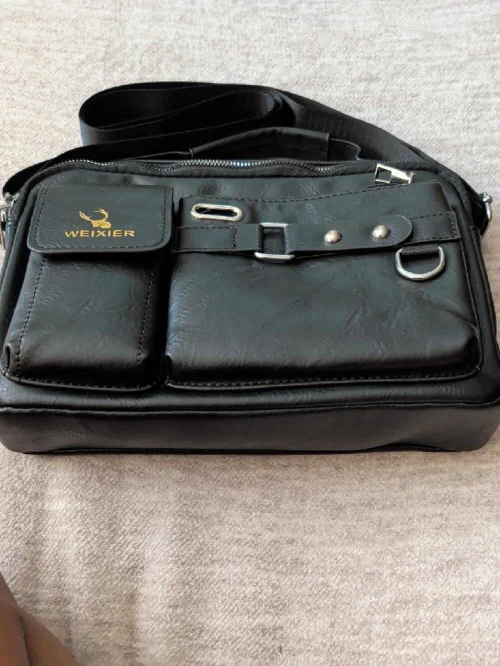Black Men's Crossbody Shoulder Bag